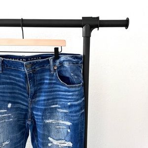 AE Skinny Fit Patched Blue Jean